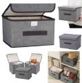 Home Fabric Folding Storage Storage Box With Lid Dustproof Portable Box Clothing Sundries Multifunctional Storage Box. 