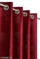 Silk Jhalar Maroon Window/Door Curtain 1 Pcs (Size 4F×6.5F). 
