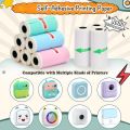 Mini Printer Sticker Paper, Thermal Paper Rolls For T02/M02 and Mini Printer, Smooth Color Self-Adhesive Paper 25X57mm Paperang. 