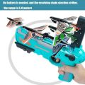 Air Battle Gun Airplane Launcher Toys for Kids Outdoor and Indoor 4 Foam Airplanes Pistol Shooting Game Glider One Click Ejection. 