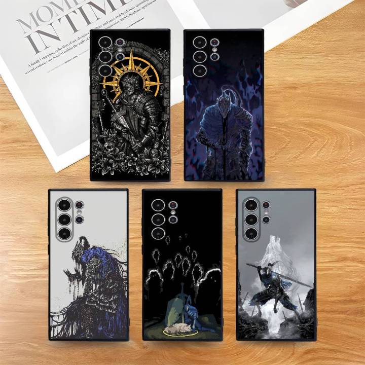 Game D-Dark S-Souls 3 Phone Case For Samsung Galaxy S25 S24 S22 S23 Ultra S21 S20 Plus 5G Frosted Non-Slip Full Cover Soft Case