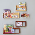 Wood Dollhouse Simulation Mini Wall Bookshelf Model Dollhouse Miniature Study Furniture Decoration Dolls House Scene Ornament. 