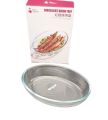 Borosilicate Glass Baking Tray 700ml Oval Shape. 