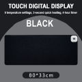 Heating Mouse Pad 80x33cm 35℃/40℃/45℃/50℃/55℃/60℃ Adjustable Winter Mouse Mat 3S Rapid Heating 4H Timing Power-off 220V EU Plug. 