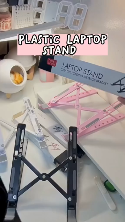 Ergonomic Laptop Stand for Desk – ABS + Silicone Adjustable Riser with Ventilated Cooling for Laptops & Tablets (10-15.6")