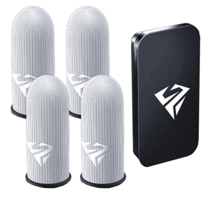 Blue Wow Finger Sleeves Thumb Gloves for Gaming - Finger Sleeve Touch Screen - Finger Gloves Anti-Sweat Breathable - Thumb Gloves Sleeves for PUBG and Free Fire Finger Gloves - 2 Gloves Black Colour - Smooth Gaming Gloves