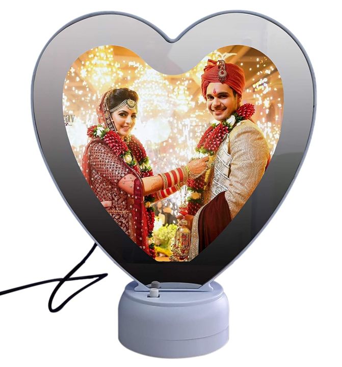 Light Frame Magic Magic Mirror Photo Frame With LED Light And Rechargeable. | Daraz.com.np