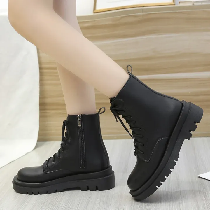 New%20Women's%20Platform%20Shoes%20Autumn%20Round%20Toe%20Side%20Zipper%20Ankle%20Boots%20for%20Women%20Casual%20Sneakers%20Outdoor%20Women's%20Platform%20Boots%20-%20Image%204