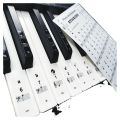 Transparent Piano Keyboard Stickers 49/54/61/88 Key Detachable Music Decal Notes Electronic Piano Piano Spectrum Sticker Symbol. 
