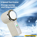 SEAMETAL Portable Handheld Fan 5-Speed Turbo Cooling Fan Tiny Size USB Rechargeable Personal Fan for Travel & Outdoor. 