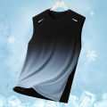 Summer Running Vest Men Contrasting Reflective Jogging Sports Sleeveless Coat Outdoor Breathable Elasticity Fitness Sportswear.