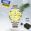 POEDAGAR Men's Watches Luxury Luminous Steel Band Wrist Watches Fashion Business Men's Quartz Watch for men.