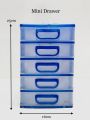 High Quality Mini Plastic Drawers Organizer Small Storage Drawers Containers with 5 Clear Drawer. 