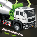 Children's alloy engineering vehicle set, boy inertial mixer truck, oil tanker, baby water pump truck, dump truck model. 