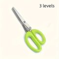 3Layer Stainless Steel Kitchen Scissors - Multifunctional Onion Herb Chopper，Suitable for BBQ and indoor use，With protective cas. 