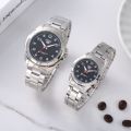 Senkq fashion stainless steel band quartz watch round waterproof wrist watch men and women LH-11. 