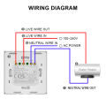 WiFi Smart Water Heater Button Wall Switch, Voice Control, Remote Operation, Timer Function, Family Sharing, Ultra-thin Size. 