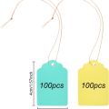 100 Pcs Hanging Colorful Garden Tags with String, Writable Marking Label, Waterproof PVC Plastic Tag for Plant, Flower, Tree, Bonsai, Orchid & Outdoor Gardening, Plants Name Tags Labels Marker Nursery & Greenhouse From Green Messenger (3 Different Size).