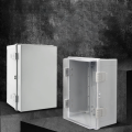 Weatherproof Outdoor Electrical Box Junction Box IP66 ABS Plastic Enclosure Project Box with Mounting Plate with Wall Bracket. 