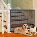 Multi-functional Pet Safety Gate: Easy Installation Foldable Mesh Fence, Indoor & Outdoor Ventilated Barrier for Home Pet Manage. 