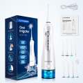 Hangsun Water Flosser Cordless Oral Irrigator Rechargeable Dental Water Jet HOC700 for Teeth Braces with 300ML Water Tank and 4 Jet Tips for Travel & Home Use. 