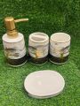 4 pices bathroom set and two colour black gold and white gold. 
