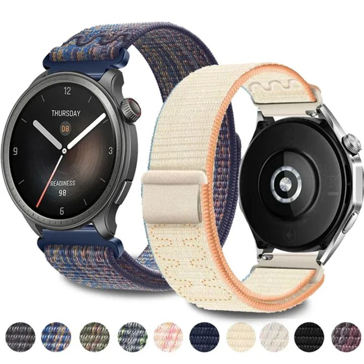 20mm 22mm Smart Watch Strap For Amazfit Balance GT4/3/2 46mm Nylon Loop Bracelet For Samsung Galaxy Watch 4/6 Classic 5 Pro 45mm