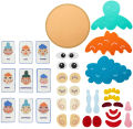 Social Emotional Learning Games Montessori  Funny Face Toys to Express Emotions Expression Recognition Toys For Toddlers. 