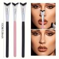 1PC Angled V-Shaped Contour Brush,for Nose/Cheekbone Sculpting, Highlighting & Shading Tool, Professional Makeup Accessory. 