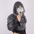 Wrap Dune Wasteland Hooded Shawl With Viking Brooch | Cowl Scarf Rogue Medieval Cloak Renaissance Costume Cape.