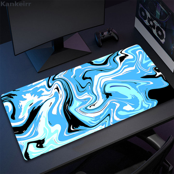 XXL Liquid Design Mouse Pad 50x100cm, Black White Strata Pattern, Non-Slip  Gaming Desk Mat for Esports Gamers Keyboard