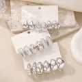 Elegant Water Drop C-shaped Hoop Earrings Irregular Personality CCB Earrings Versatile Women's Daily Wear Dating Party Jewelry.