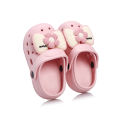 New Children's Slippers Summer Handmade DIY Cartoon Bow Sandals for Girl Flip Flops Non-Slip Garden Beach Shoes. 
