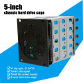 5.25 Inch To 5 X 3.5" SATA SAS HDD Cage Rack Hard Drive Disk Enclosure With Fan HardDrive Disk Tray Caddy Adapter.