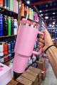 Original Stanley Tumbler Cup - 40oz Stainless Steel Tumblers Water Bottles with Vacuum Insulation  Leak-Proof Handle, Straw & Lid  Double Wall Insulated Thermal Coffee Cup for Girls, Boys  Hot & Cold Drinks for Travel, Gym, Office, Outdoor. 