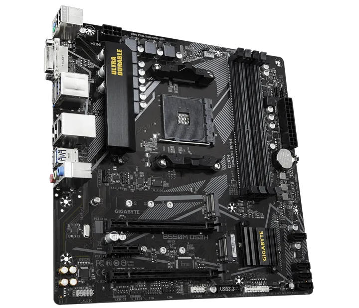GIGABYTE%20New%20B550M%20DS3H%20Micro-ATX%20AMD%20B550%20DDR4%204733(O.C.)MHz%20M.2%20USB%203.2%20128G%20%20Double%20Channel%20Socket%20AM4%20Motherboard%20-%20Image%204
