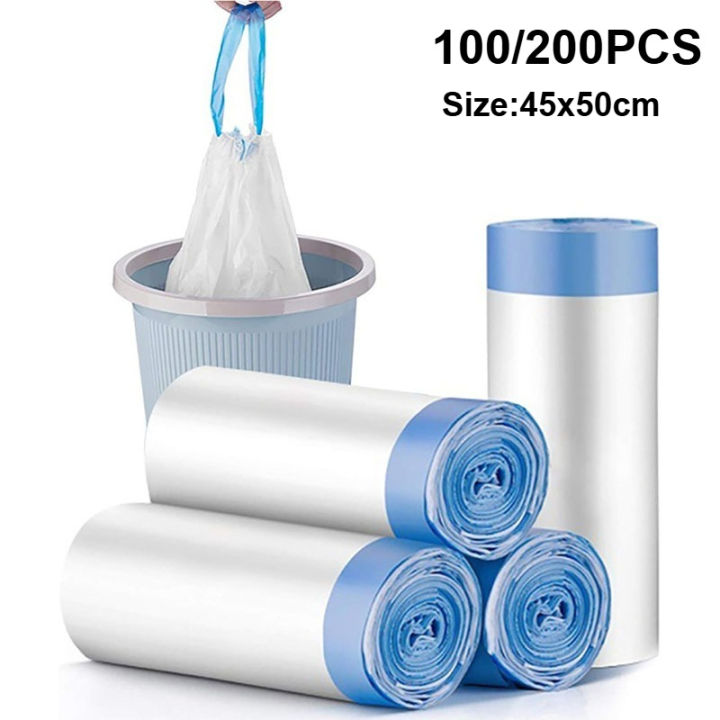 100/200PCS%20Thicken%20Scented%20Drawstring%20Disposable%20Garbage%20Bags%20Kitchen%20Storage%20Trash%20Can%20Liner%20Bags%20Protect%20Plastic%20Waste%20Bag%20-%20Image%202