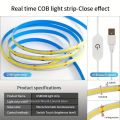LED Light Strip USB Touch Sensor 5V COB Diode Tape Dimmer Backlight DIY High Density Linear Lightings Lamp Ribbon For Home Decor. 