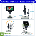 KL G1200 1-1200X Microscope Digital Portable 7" LCD Video Microscope 12MP for Soldering Electronic PCB Inspection Continuous Zoom by Electrica. 