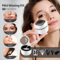Mini Wax Heater Machine 40g Silicone Bowl Wax Warmer Nose Ear Hair Removal Waxing Kit Wax Bean Wax Heating Melting Pot Melter staloofy hair.
