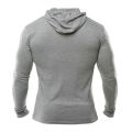 Plain Mens Hooded Running T-shirts Autumn Cotton Fitness Long Sleeve Hoodies Breathable Workout Gym Clothing Sports Muscle Shirt.