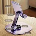 Foldable Universal Metal Phone Desk Stand Rotatable for Live Broadcasts And Lazy Height Adjustment Tablet Support. 