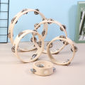 4/6/7/8/10Inch Hand Drums Toys Education Orff Musical Instrument Tambourine Hand Cranked Bell Single Row Wooden Tambourine Rings. 
