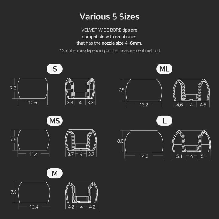 ELOIT%20DIVINUS%20Velvet%20Wide%20Bore%20Silicone%20Earphone%20Eartips%20For%204-6mm%20Nozzle,%20Soft%20Deeply%20Ear%20Tips%20For%20Earbuds%20Dunu%20Davinci%20-%20Image%206