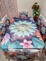 Digital 3D Print Dining Table Cloth Runner And 06 Chair Cover Full Set - Digital 3D Print Table Cloth And Chair Cover Set.