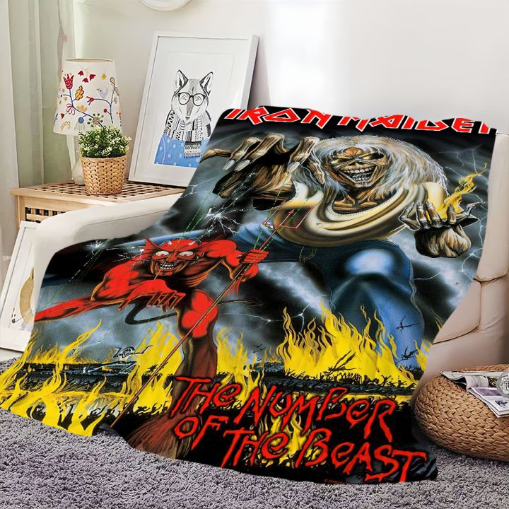 Band%20I-Iron%20M-Maidens%20Blanket%20Skin%20Friendly%20Comfort%20Warm%20Soft%20Plush%20Blanket%20Suitable%20Sofa%20Living%20Room%20Office%20Bedroom%20-%20Image%206