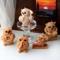 3D Reading Owl Animal Candle Mold Cute Keyboard Flower Owl Silicone Mold for Cake Decorating DIY Aromatherapy Plaster Wax Mold. 