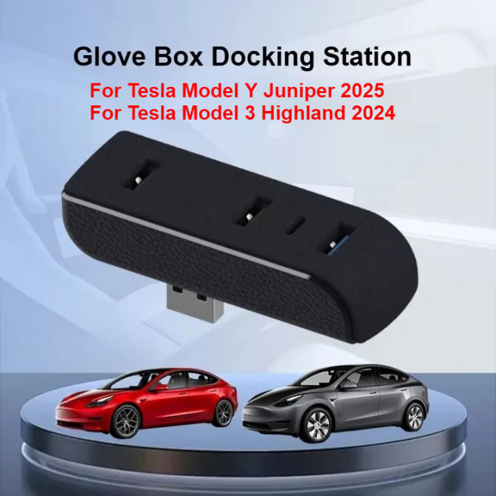 Docking%20Station%20for%20Tesla%20New%20Model%203%20ModelY%20Juniper%20Glove%20Box%20Expansion%20USB%20Hub%20Fast%20Charging%20Upgrade%20Data%20Transfer%20Adapter%20-%20Image%206