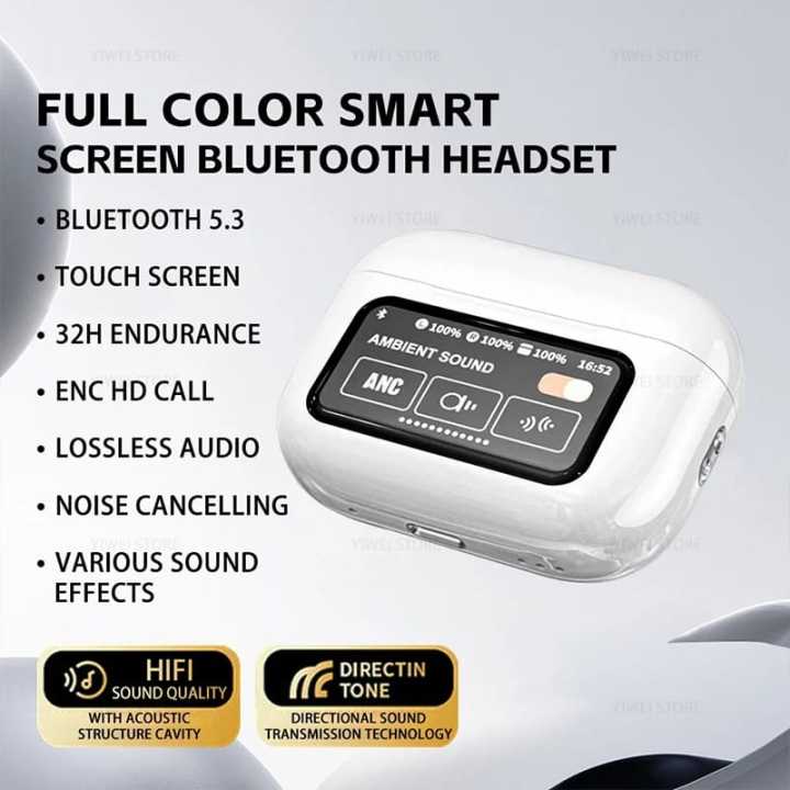 A9 Pro Air pods wireless Bluetooth Airbuds With Charging Case Touch Control And Noice Canceling Microphone