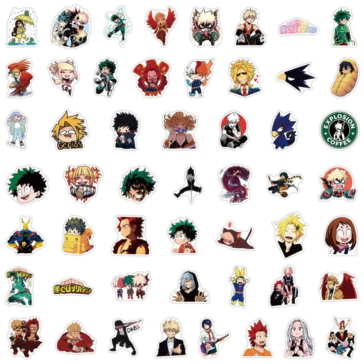 50Pcs%20My%20Hero%20Academia%20Stickers%20DIY%20Decoration%20Waterproof%20Skateboard%20Notebook%20Luggage%20Laptop%20Phone%20Fridge%20Decals%20-%20Image%206